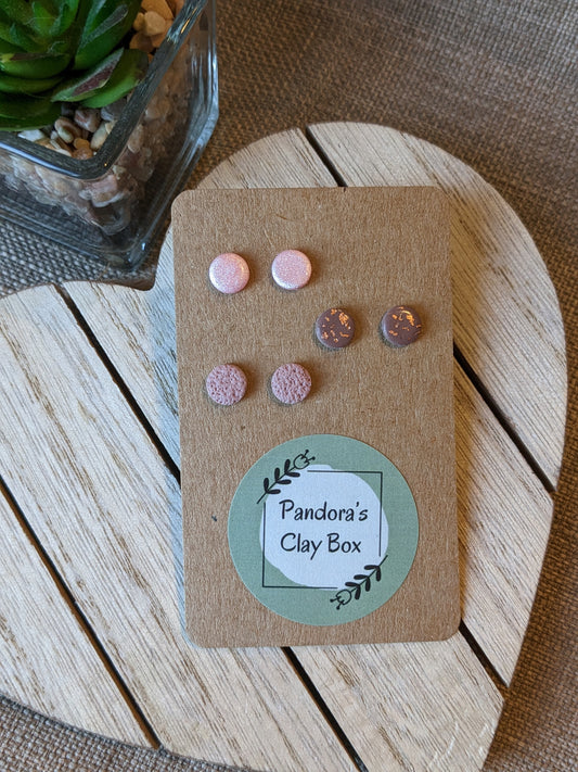 Mini neutral trio studs