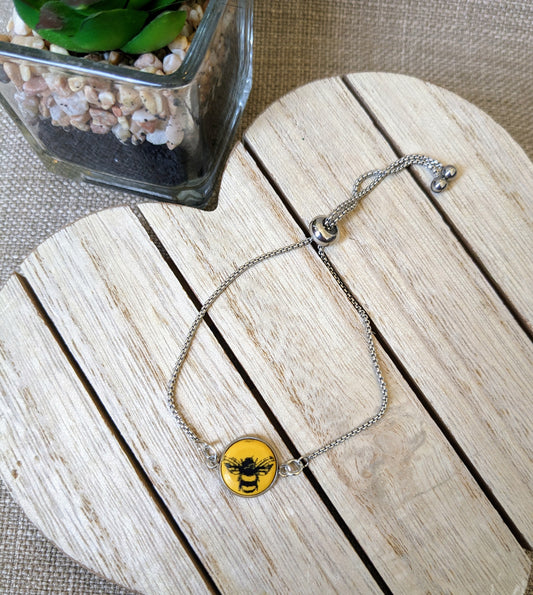 Mustard bee bracelet