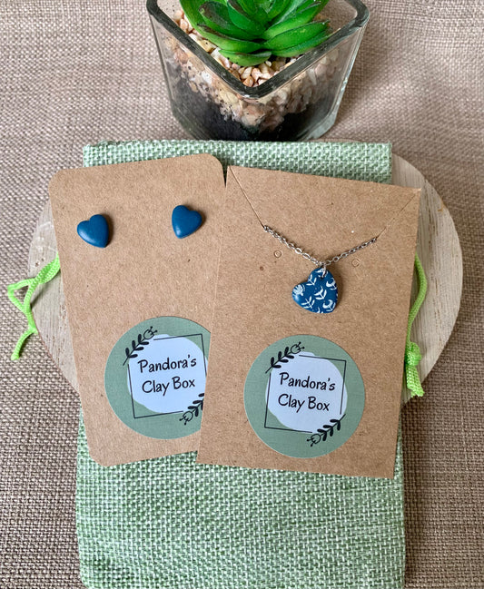 Teal flower gift set